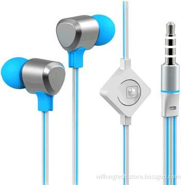 Colorful earphone with mic for mobile phone